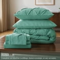 thumbnail image 4 of U by Bedsure Full Size Comforter Sets - Bedding Sets Full 7 Pieces, Bed in a Bag Bed Sets with Comforter, Sheets, Pillowcases & Shams, Adult & Kids Bedding,Pea Green, 4 of 5