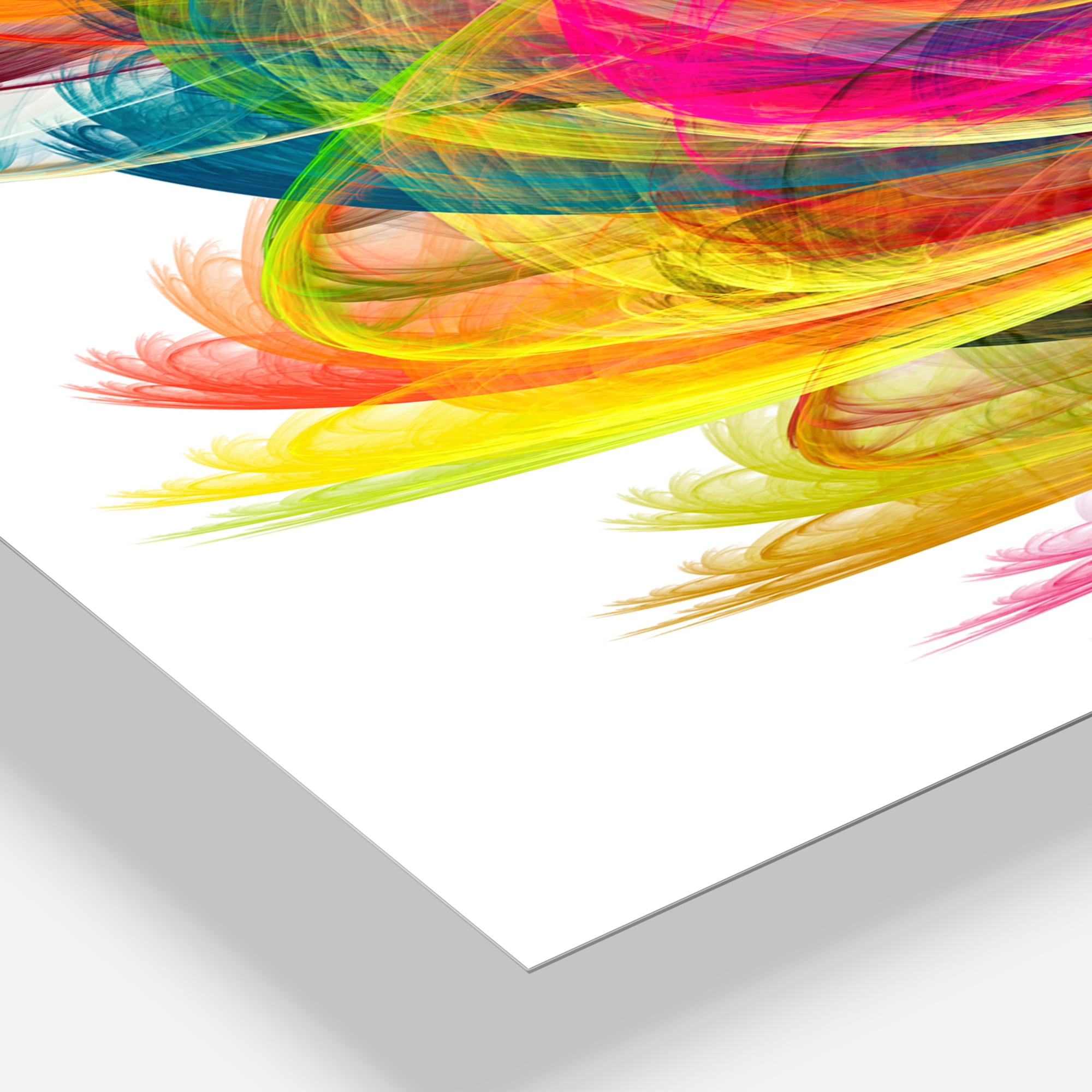 Designart 'Colorful Thick Strokes' Modern Wall Clock