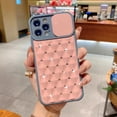thumbnail image 1 of for iPhone 12 Pro Case, iPhone 12 Pro Case 6.1 Inch Slide Camera Lens Protection Cover Slim Design Shockproof Soft TPU Bumper Hard PC Back Cover Diamond Glitter Rhinestones Lovely for Girls,Pink, 1 of 10