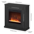 thumbnail image 5 of Evelyn&Zoe Modern/Contemporary 30" Wide Black Grain Mantel Fireplace, 5 of 7
