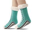 thumbnail image 2 of Women Men Thick Fuzzy Cozy Stocking Cabin Non Slip Fluffy Comfy Warm Fleece Grips Winter Slipper Socks, 2 of 5