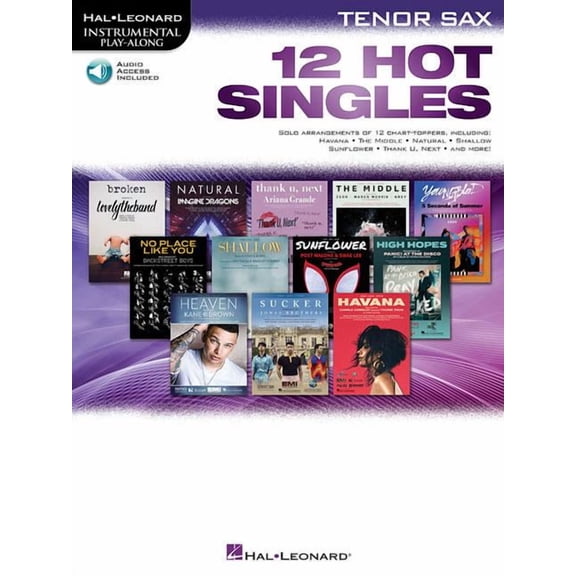 12 Hot Singles: For Tenor Sax (Paperback)