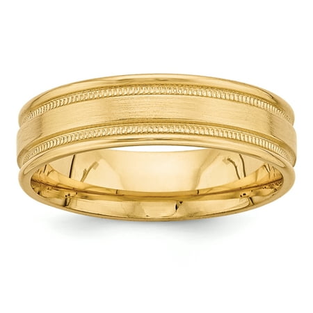 14k Yellow Gold Standard Comfort Fit Fancy Band