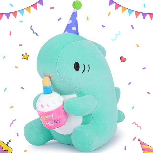 Peluche de peluche con forma de tiburón para el comienzo del cumpleaños, 30 cm