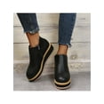 thumbnail image 6 of Daeful Women Ankle Booties Platform Casual Shoes Wedge Walking Shoe Driving Non-Slip Comfortable Slip On Black 4.5, 6 of 9