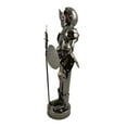thumbnail image 3 of 11" Polished Metal Knight Statue Holding Spear, 3 of 4