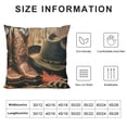 thumbnail image 5 of Creowell Western Cowboy Boots Pillow Cover ,Decorative Couch Pillow Cover for Sofa,Cushion Case Indoor Outdoor Home Decoration White, 5 of 5