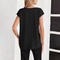 thumbnail image 5 of Viadha Womens Plus Size Short Sleeve T Shirts Summer Casual Solid Color Tees Crew Neck Cotton Tunic Tops, 5 of 9