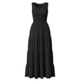 thumbnail image 6 of GUACER Maxi Dresses for Women Smocked Sleeveless Tiered Long Summer Dress Casual Flowy A-Line Beach Vacation Boho Outfits, 6 of 7