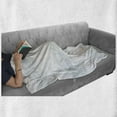 thumbnail image 5 of Waves Soft Flannel Fleece Throw Blanket, Outline Sea Scene Hand Drawn Tropic Coast Exotic Ocean Shore Outdoors Illustration, Cozy Plush for Indoor and Outdoor Use, 70" x 90", Blue White, by Ambesonne, 5 of 5