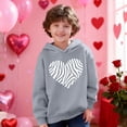thumbnail image 2 of yoeyez Boys Girls Heart Print Hoodies Toddle Kids Valentine's Day Sweatshirts Hooded Long Sleeve Pullover Tops Casual Holiday Outfit Gray,13 Years, 2 of 7
