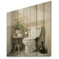 thumbnail image 2 of Designart "Minimalism Art Toilet Serenity in Simplicity I" Bath & Laundry Print on Natural Pine Wood, 2 of 5