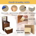 thumbnail image 6 of YLLN 3-in-1 Small Makeup Vanity - Flip-up 3-Color Lighting Mirror, 3 Drawers, Cushioned Stool, Compact Desk​, 6 of 10
