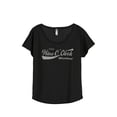 thumbnail image 1 of Wine O'Clock Women's Fashion Slouchy Dolman T-Shirt Tee Heather Black Medium, 1 of 4