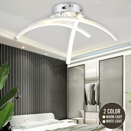 LED 3 Light Ceiling Lights Satin Nickel Kitchen Living Bedroom Lamps Chandelier Modern Design