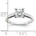 thumbnail image 4 of 14K White Gold Lab Grown Diamond Solitaire Vs/Si, D E F, Comp Eng Ring (Size 7) Made In India rm5965r-050-7wld, 4 of 5