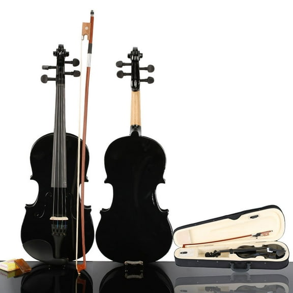 Zimtown 4/4 3/4 1/2 1/4 1/8 Acoustic Violin Fiddle with Hard Case, Bow, Rosin Full Size