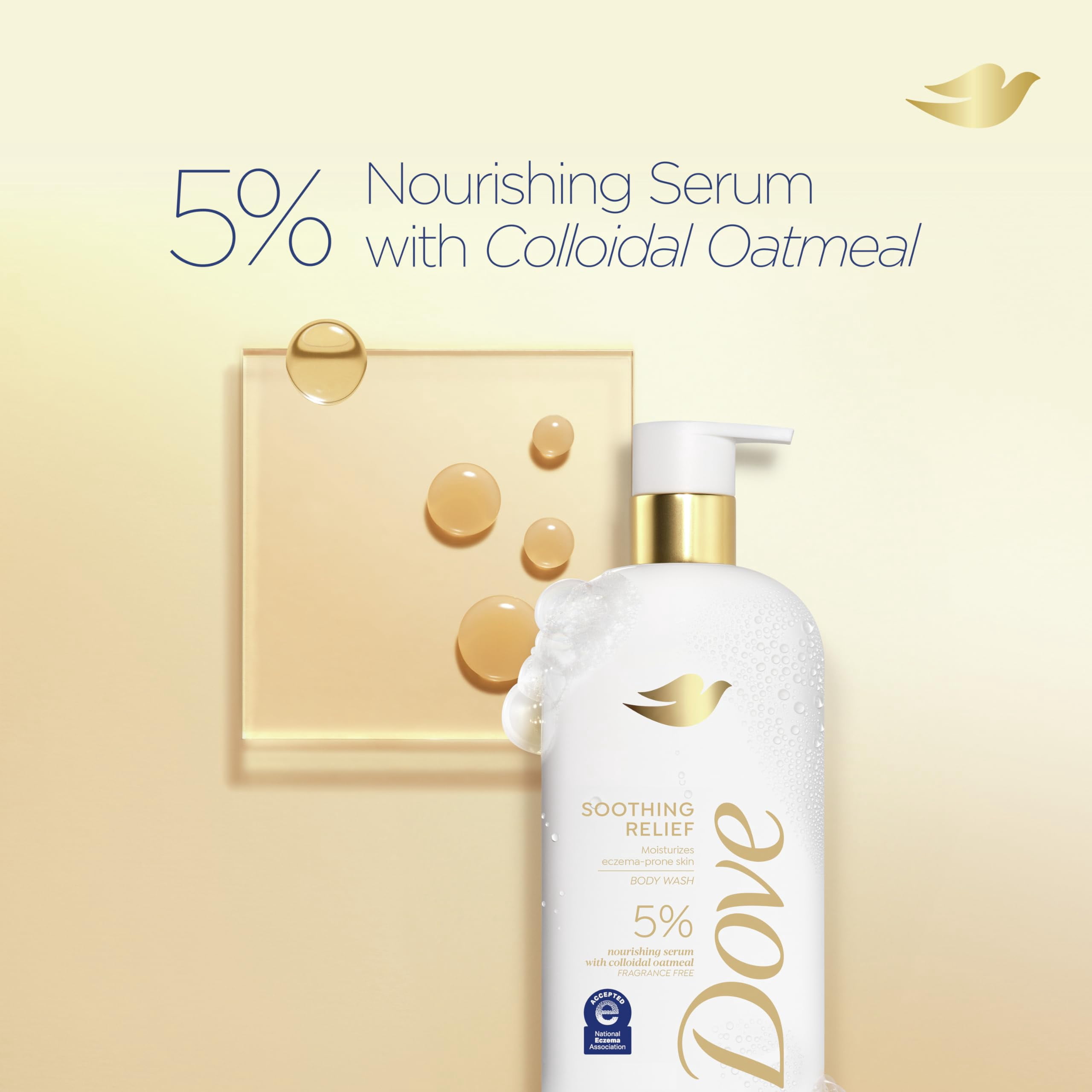 Dove 18.5 oz Fragrance Free Body Wash Soothing Relief