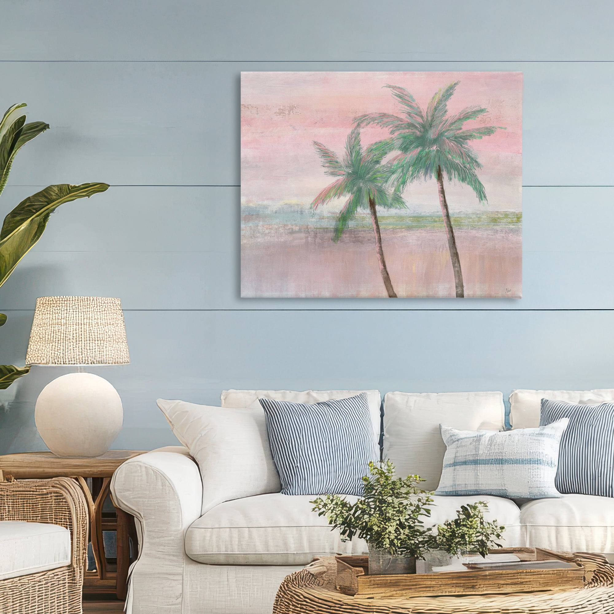 Stupell Industries Sunset Palms at Dusk Canvas Wall Art, design by Nan