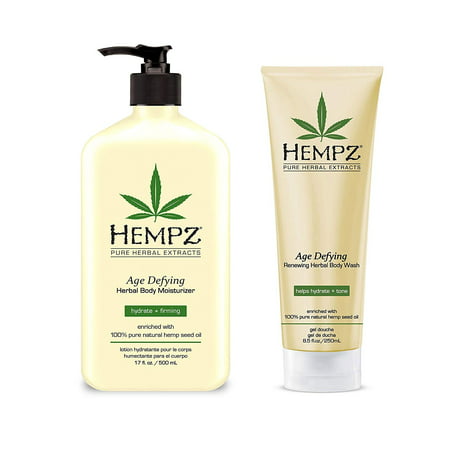 Hempz Age Defying Organic Hemp Herbal Body Moisturizer lotion+Body Wash (Best Organic Body Moisturiser)