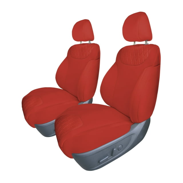 For 2019–2023 Hyundai Santa Fe FH Group Custom Fit Neoprene Waterproof Car Seat Covers - Front Seat Solid Red