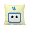 thumbnail image 1 of Housse de Coussin Décorative Trèfle Mignonne Petite Télé Heureuse Originale pour Canapé de Couchage, 1 of 3