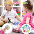thumbnail image 2 of Mini Pop Simple Fidget Dimple Toy, Push Pop Bubble Sensory Fidget Game Toy, Silicone Bubble Flipping Board Fidgets for Home Office School, Portable Hand Fingertip-Top Rotating-Toy (White), 2 of 8
