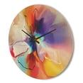 thumbnail image 3 of Designart 'Abstract Creative Flower in Multiple Colors II' Farmhouse Wood Wall Clock, 3 of 5