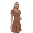 thumbnail image 1 of Women’s A Line Aztec Summer Dress, Retro Triangle Arrangement, Cross Wrap V Neck, 6 Sizes, by Ambesonne, 1 of 2