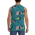 thumbnail image 4 of Uemuo Dachshund Dog Pattern Men's Sleeveless T-Shirt,Muscle Athletic Tank Top, Moisture-wicking Quick-dry Breathable Classic Tee Top for Gym Run Outdoor Sports-Large, 4 of 8