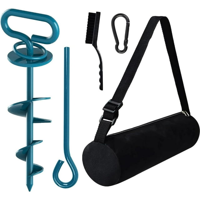 Eurmax USA Dog Tie Out Stake Triple Lock Heavy Duty Dog Anchor for