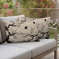 thumbnail image 4 of Vintage Spring Flowers Pillow Covers 2 Pack Black Bird Peaches Flower Water Ink Painting Pillowcase Waterproof Outdoor Throw Pillow Cover for Patio Balcony Rectangular Cushion 20”x12”, 4 of 9