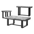 thumbnail image 1 of Pemberly Row Gray Marble and Espresso Wood 3-piece Coffee Tables Occasional Set, 1 of 10