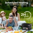 thumbnail image 4 of Portable Electric Lunch Box for Adults- Automatic Scheduled Heating Meal Container, Cordless Battery Powered Heated Lunch Box, 5.5 Cups Capacity, with Removable Tray Divider, Dishwasher Safe，Black, 4 of 18