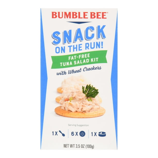 Bumble Bee Snack On The Run! Fat Free Tuna with Wheat Crackers, 3.5 oz