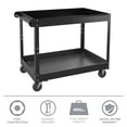 thumbnail image 5 of Hirsh 2 Shelf Ready-To-Assemble Steel Utility Cart, 36W x 24D, Black, 5 of 11