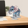 thumbnail image 4 of CXYYY Cartoon Blue Elephant 2D Acrylic Home Living Room Bedroom Desktop Decoration Assembly Props Decoration, 4 of 4