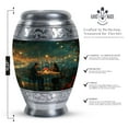 thumbnail image 2 of Midnight Blooms Burial Urns For Cremated Remains, Large Urns For Human Ashes Adult Male, Urn For Human Ashes Adult Men, Burial Urns For Adult Human Ashes, 10 Inch Ashes For Women, 2 of 5