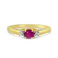 thumbnail image 6 of 14k Yellow Gold Round Ruby And Diamond Ring, 6 of 6
