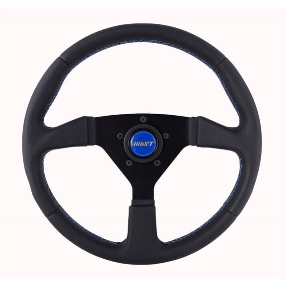Steering Wheel 13.75in Wrapped w/Blue