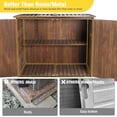 thumbnail image 6 of Aivituvin Outdoor Storage Shed Trash Can Storage Cabinet Upgraded with Metal Frame for Garbage Can, Gardening Tools and Accessories 50" L x 27.6" D x 41" H, 6 of 8