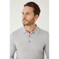 thumbnail image 3 of Burton - Polo Punto de Mezcla de Algodón para Hombre (Gris Claro), 3 of 3
