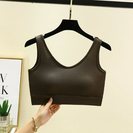 Up to 60% off Wireless Bra  Women s Solid Color Backless Sexy Seamless Push-Up U-Shaped Beautiful Back Underwear Everyday Bras(Brown XXXXXL)