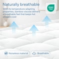 thumbnail image 3 of Mattress Topper Queen Size Cloud-Like Comfort - Ultra-Soft, Breathable, and Cooling Bamboo Viscose Protection , Deep Fit, 3 of 7