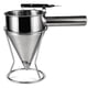 thumbnail image 1 of Embudo de pistón de acero inoxidable con soporte Embudo para hornear de cocina Dispensador de masa Embudo dosificador de salsa y crema para panadería de cocina casera, 1 of 7