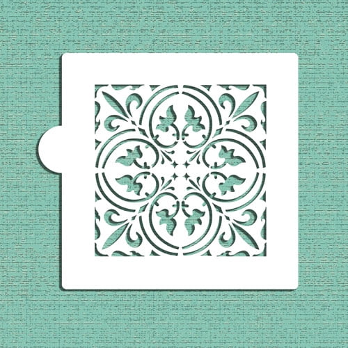 Scroll Tile Cookie and Craft Stencil CM131 by Designer Stencils