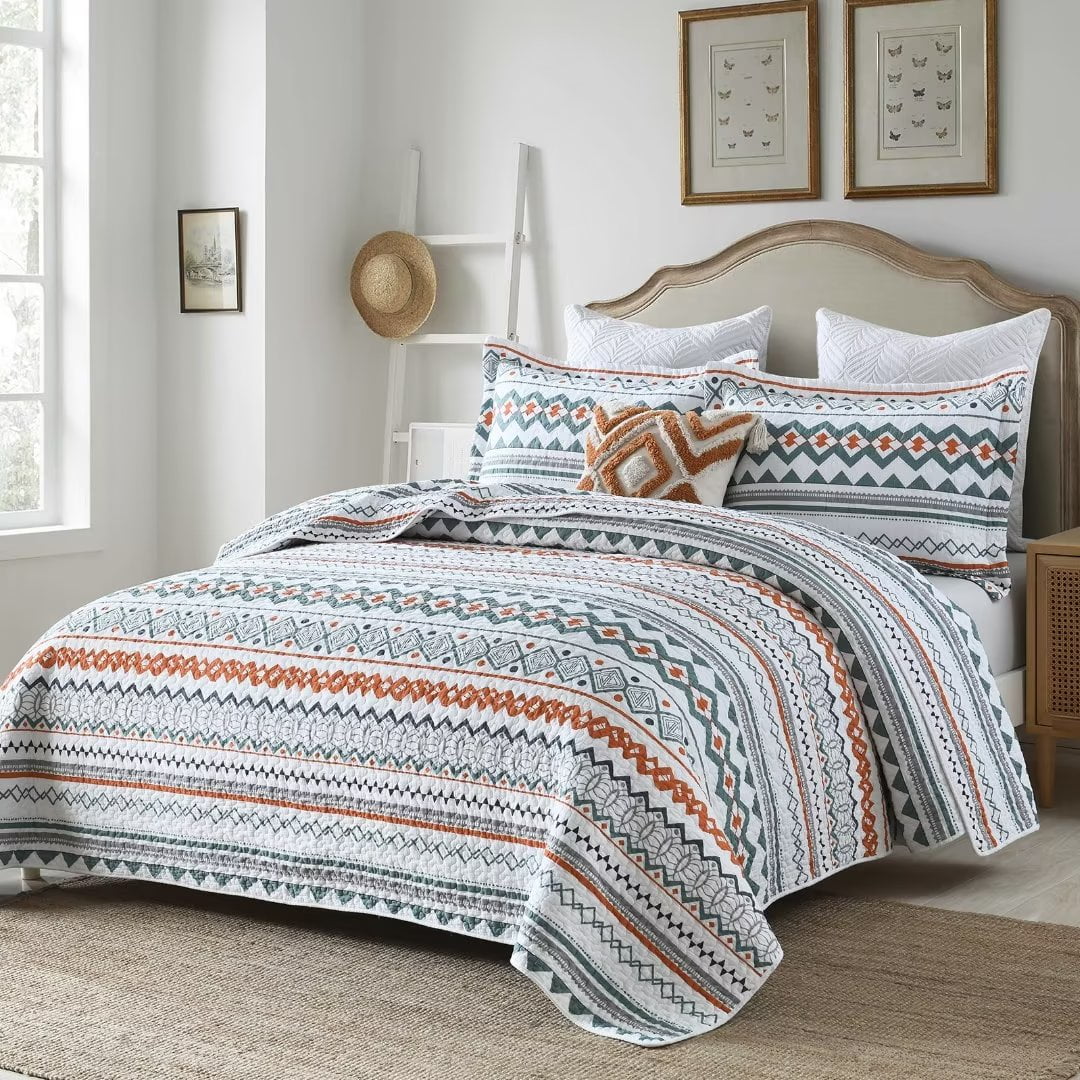 Bedduvit Cotton Quilt Queen Size 3 Pieces 100 Cotton Lightweight Soft