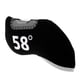 thumbnail image 2 of Fundas para cabezas de palo de golf Fundas para cabezas de cuña con ventana transparente para diestros 58 grados negro, 2 of 7