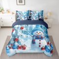 thumbnail image 2 of Feelyou 3D Xmas Snowman Bedding Comforter Set 7pcs for Child, Christmas Tree Snowflake Queen Bedding Sets, Happy New Year Reversible Queen Sheet Sets, Luxury Bedroom Decor, 2 of 7