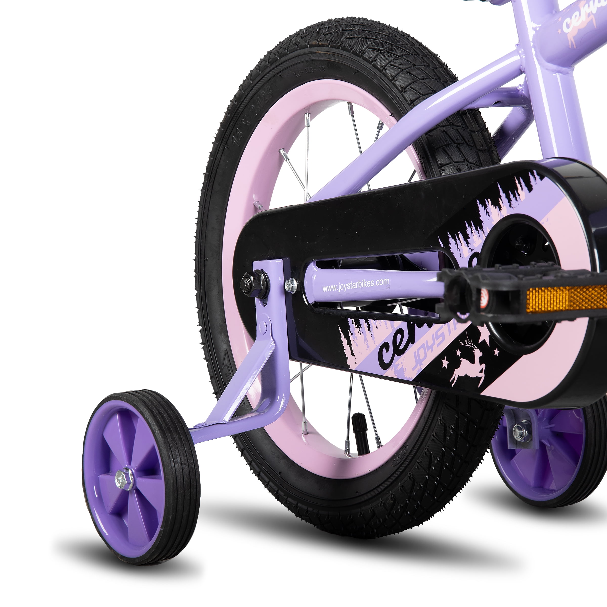 JOYSTAR Cervine 14 inch Kids Bike for Boys and Girls, Children Bicycle in Purple